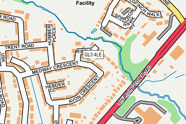 GL3 4LE map - OS OpenMap – Local (Ordnance Survey)