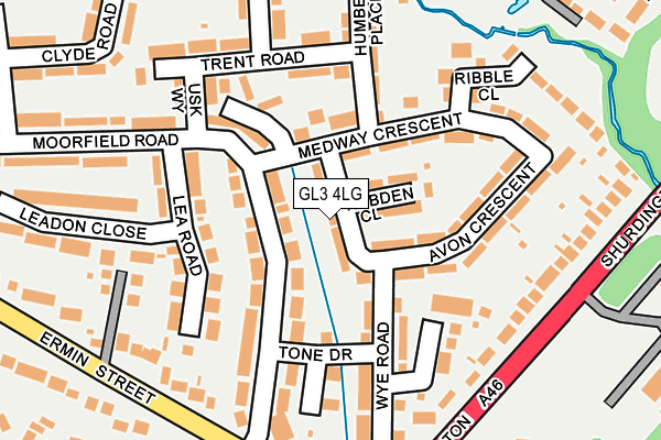 GL3 4LG map - OS OpenMap – Local (Ordnance Survey)