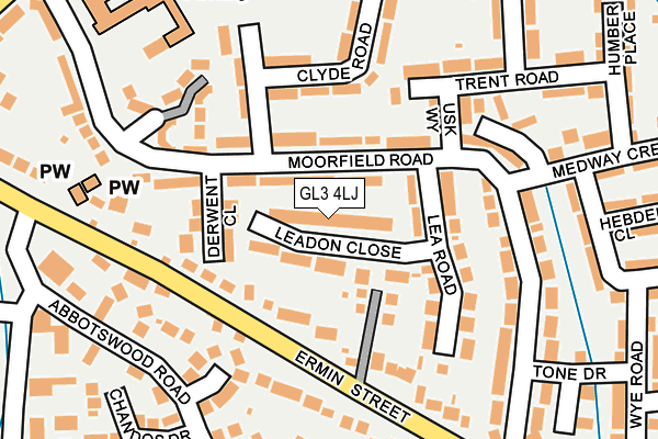 GL3 4LJ map - OS OpenMap – Local (Ordnance Survey)