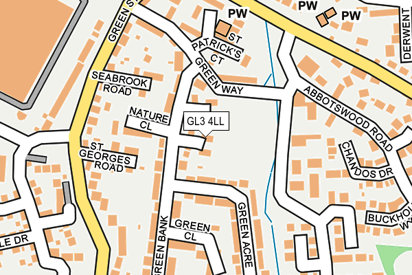 GL3 4LL map - OS OpenMap – Local (Ordnance Survey)