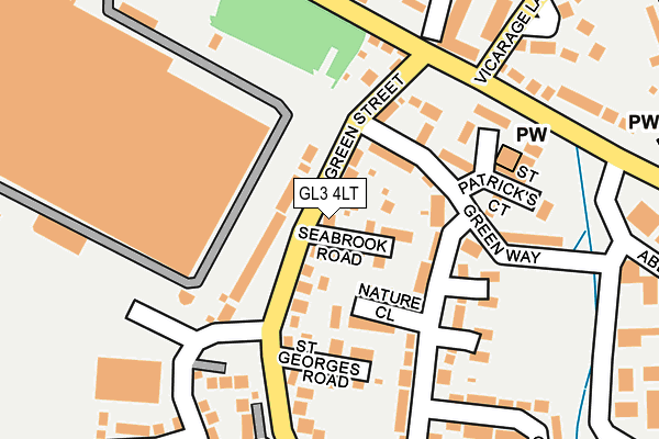 GL3 4LT map - OS OpenMap – Local (Ordnance Survey)