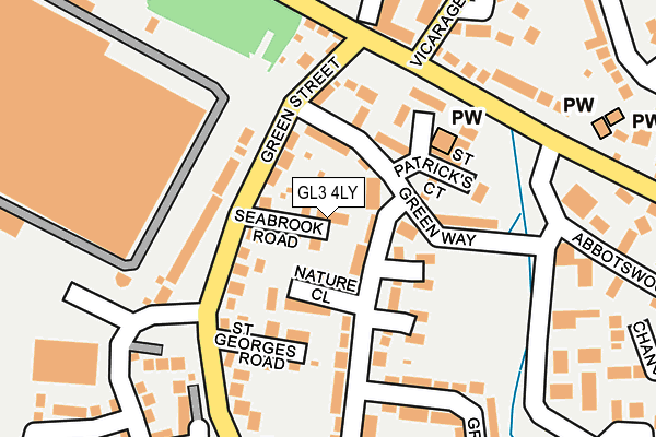 GL3 4LY map - OS OpenMap – Local (Ordnance Survey)