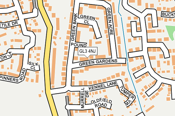 GL3 4NJ map - OS OpenMap – Local (Ordnance Survey)