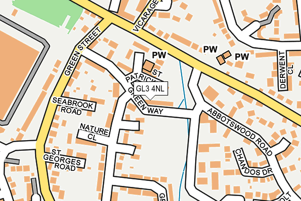 GL3 4NL map - OS OpenMap – Local (Ordnance Survey)