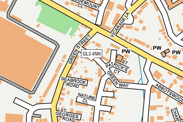 GL3 4NN map - OS OpenMap – Local (Ordnance Survey)