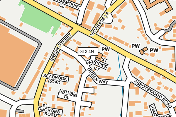 GL3 4NT map - OS OpenMap – Local (Ordnance Survey)