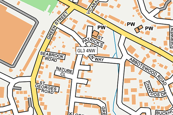 GL3 4NW map - OS OpenMap – Local (Ordnance Survey)