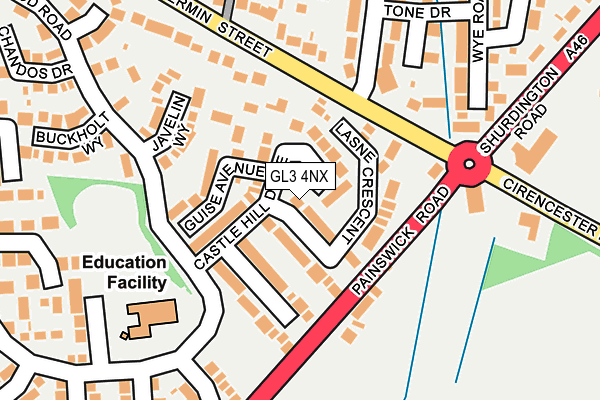 GL3 4NX map - OS OpenMap – Local (Ordnance Survey)