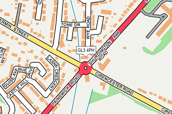 GL3 4PH map - OS OpenMap – Local (Ordnance Survey)