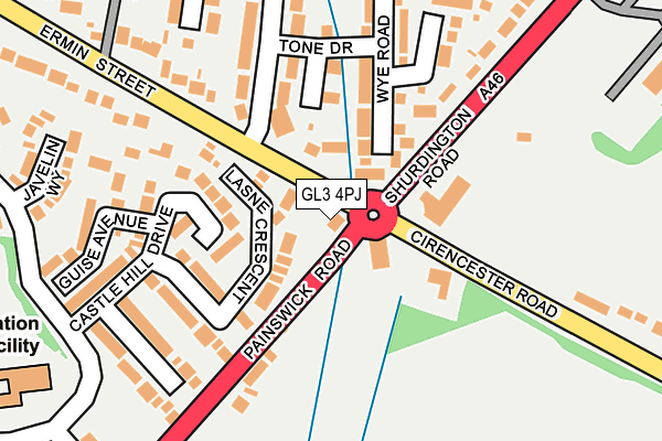 GL3 4PJ map - OS OpenMap – Local (Ordnance Survey)