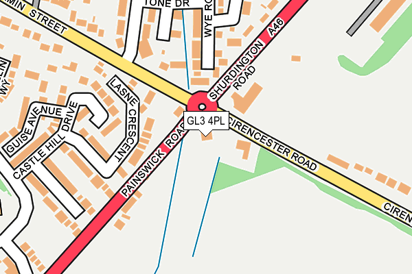 GL3 4PL map - OS OpenMap – Local (Ordnance Survey)