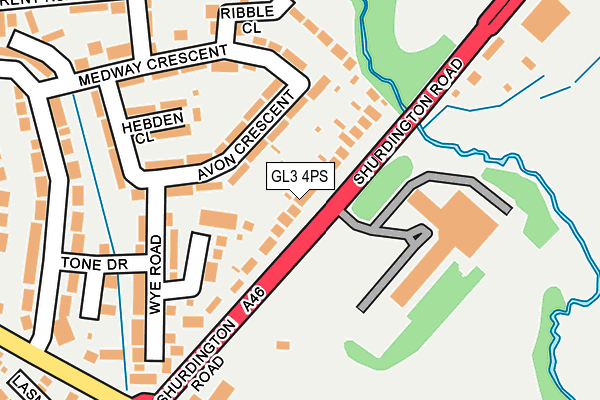 GL3 4PS map - OS OpenMap – Local (Ordnance Survey)