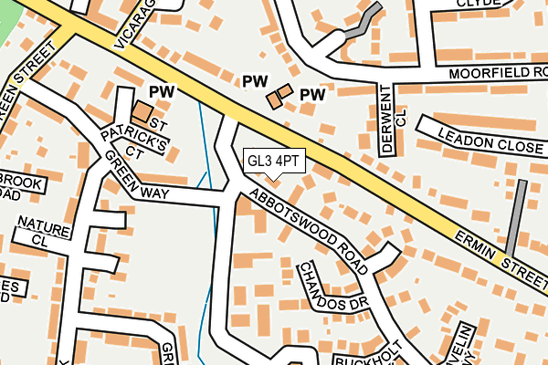 GL3 4PT map - OS OpenMap – Local (Ordnance Survey)