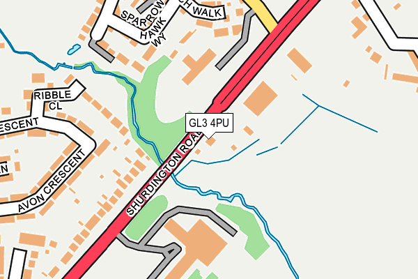 GL3 4PU map - OS OpenMap – Local (Ordnance Survey)