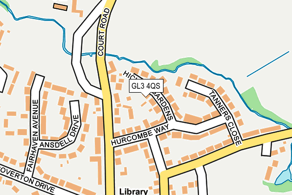 GL3 4QS map - OS OpenMap – Local (Ordnance Survey)