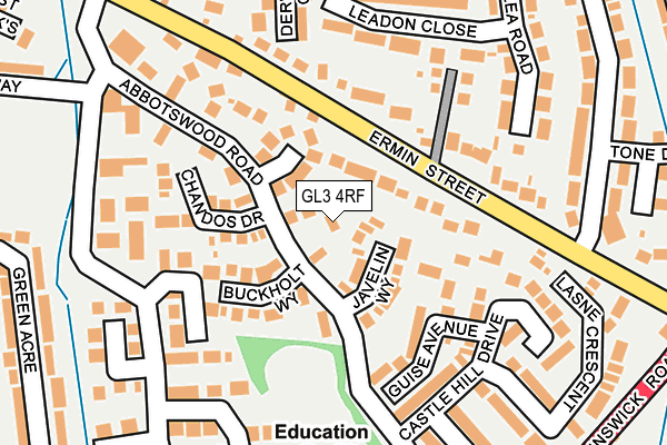 GL3 4RF map - OS OpenMap – Local (Ordnance Survey)