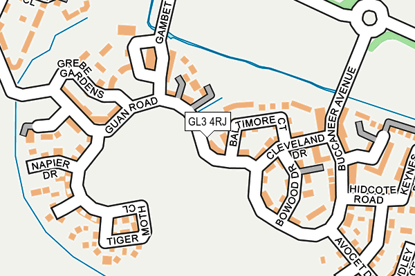GL3 4RJ map - OS OpenMap – Local (Ordnance Survey)