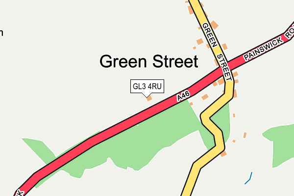 GL3 4RU map - OS OpenMap – Local (Ordnance Survey)