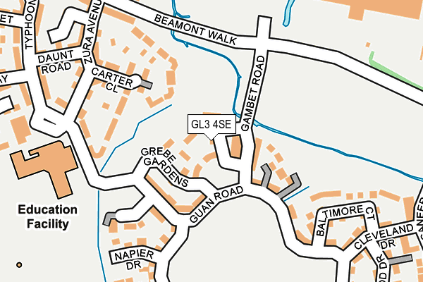 GL3 4SE map - OS OpenMap – Local (Ordnance Survey)