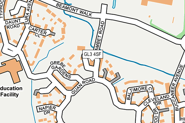 GL3 4SF map - OS OpenMap – Local (Ordnance Survey)