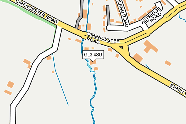 GL3 4SU map - OS OpenMap – Local (Ordnance Survey)