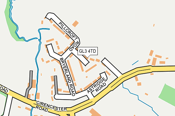 GL3 4TD map - OS OpenMap – Local (Ordnance Survey)