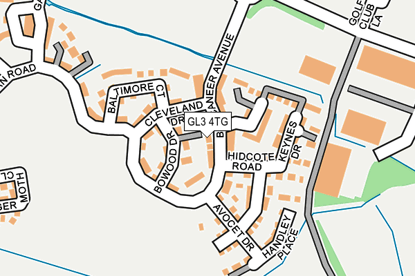 GL3 4TG map - OS OpenMap – Local (Ordnance Survey)