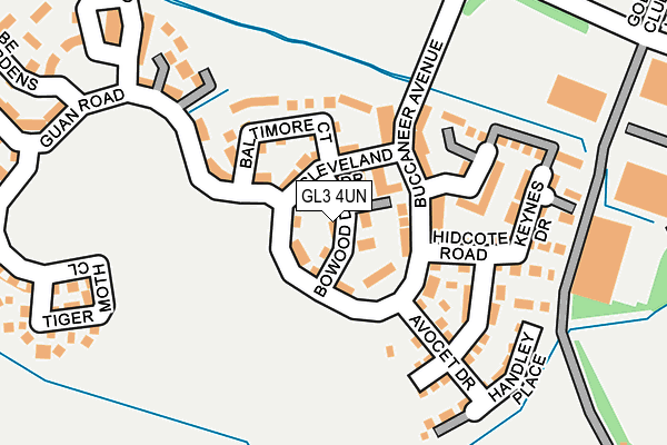 GL3 4UN map - OS OpenMap – Local (Ordnance Survey)