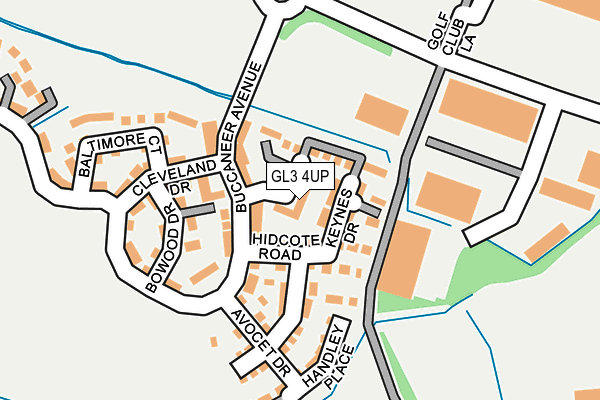 GL3 4UP map - OS OpenMap – Local (Ordnance Survey)