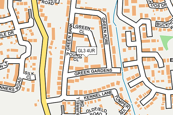 GL3 4UR map - OS OpenMap – Local (Ordnance Survey)