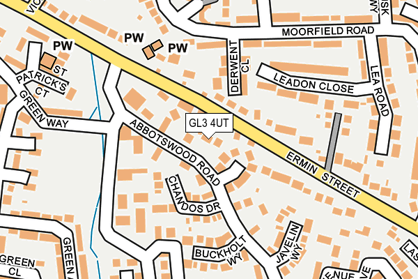 GL3 4UT map - OS OpenMap – Local (Ordnance Survey)