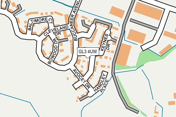 GL3 4UW map - OS OpenMap – Local (Ordnance Survey)