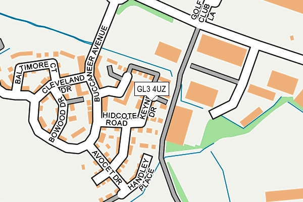 GL3 4UZ map - OS OpenMap – Local (Ordnance Survey)