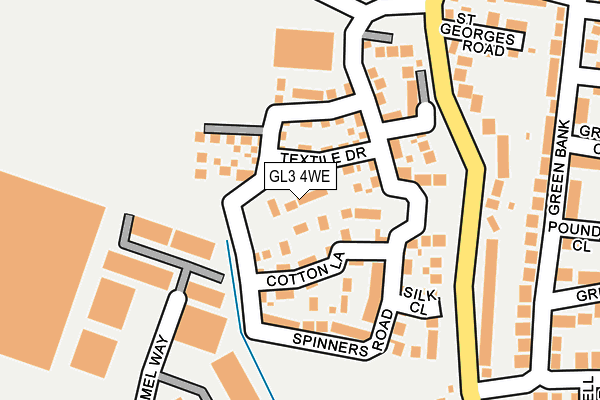 GL3 4WE map - OS OpenMap – Local (Ordnance Survey)