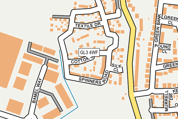 GL3 4WF map - OS OpenMap – Local (Ordnance Survey)