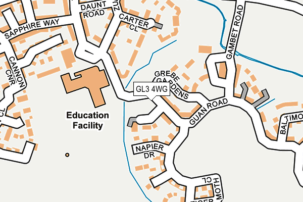 GL3 4WG map - OS OpenMap – Local (Ordnance Survey)
