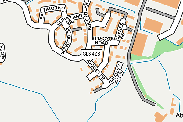 GL3 4ZB map - OS OpenMap – Local (Ordnance Survey)