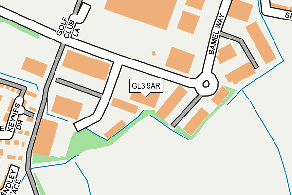 GL3 9AR map - OS OpenMap – Local (Ordnance Survey)