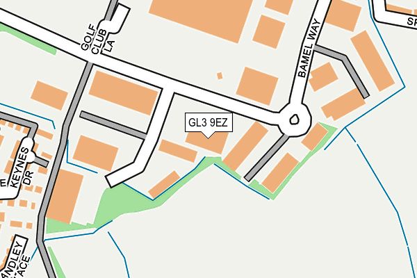 GL3 9EZ map - OS OpenMap – Local (Ordnance Survey)