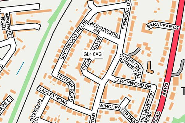 GL4 0AG map - OS OpenMap – Local (Ordnance Survey)