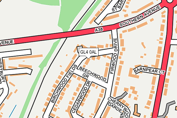 GL4 0AL map - OS OpenMap – Local (Ordnance Survey)