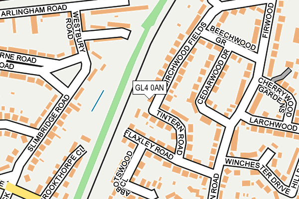 GL4 0AN map - OS OpenMap – Local (Ordnance Survey)