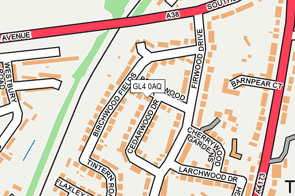 GL4 0AQ map - OS OpenMap – Local (Ordnance Survey)