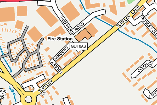 GL4 0AS map - OS OpenMap – Local (Ordnance Survey)