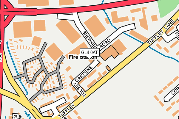 GL4 0AT map - OS OpenMap – Local (Ordnance Survey)