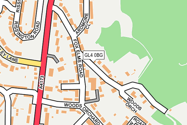 GL4 0BG map - OS OpenMap – Local (Ordnance Survey)