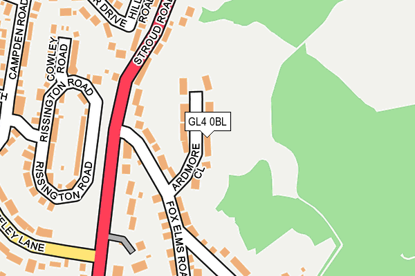GL4 0BL map - OS OpenMap – Local (Ordnance Survey)