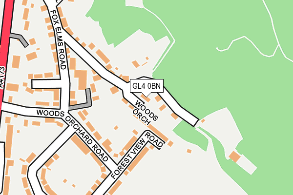 GL4 0BN map - OS OpenMap – Local (Ordnance Survey)