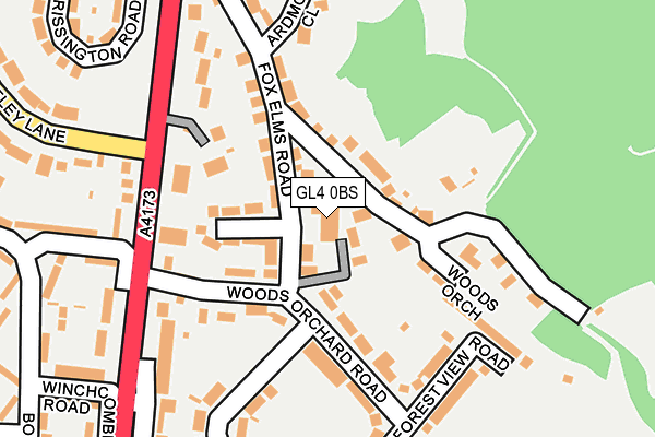 GL4 0BS map - OS OpenMap – Local (Ordnance Survey)