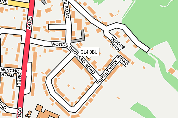 GL4 0BU map - OS OpenMap – Local (Ordnance Survey)